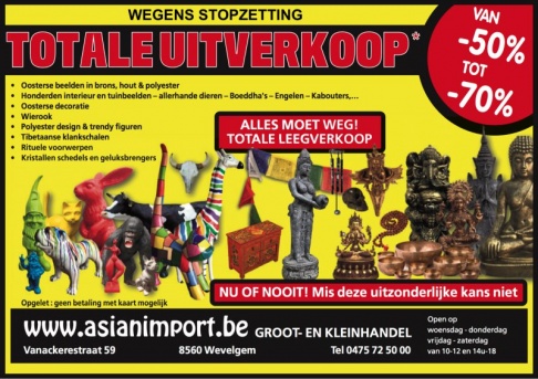 Bericht aan de bevolking - TOTALE UITVERKOOP! Alles moet weg!!! 