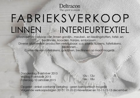 Fabrieksverkoop Linnen Interieurtextiel (Oktober) - 1