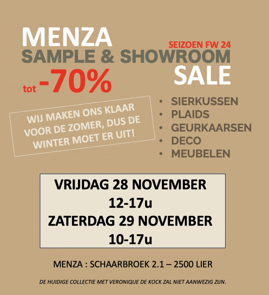 MENZA Showroom & Sample Sale - 2