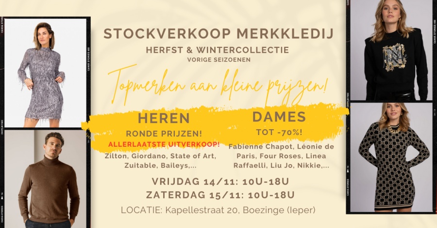 Stockverkoop merkkledij dames & heren herfst/winter