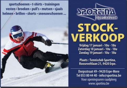 Stockverkoop sportina 