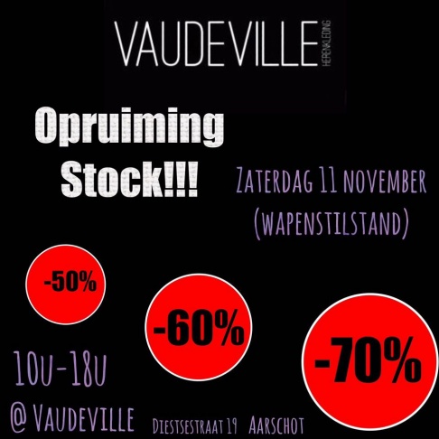 Stockverkoop Vaudeville Aarschot