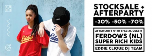 Stock & sample sale Eddie + party