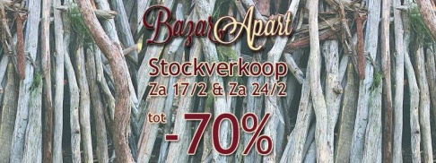  Stockverkoop tot -70% bij BazarApart Aarschot 