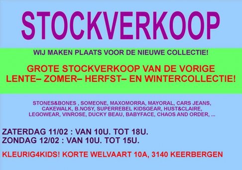 Stockverkoop Kleurig 4 kids