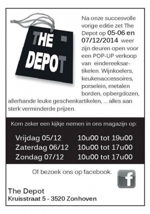 Pop-up stockverkoop The Depot