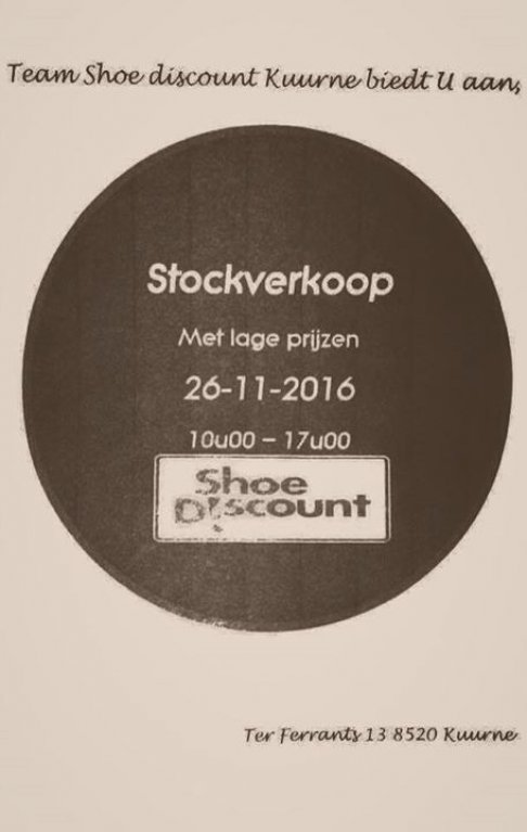Stockverkoop Shoe Discount Kuurne