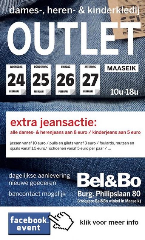 Outlet verkoop  Bel&Bo Maaseik
