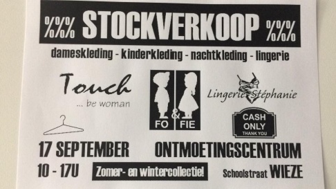 Stockverkoop kinderkledij, dameskledij en lingerie