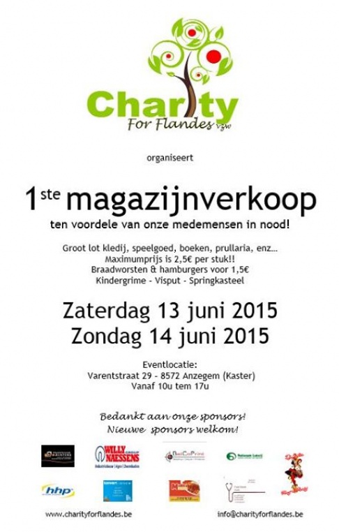 1ste Magazijnverkoop Charity for Flanders