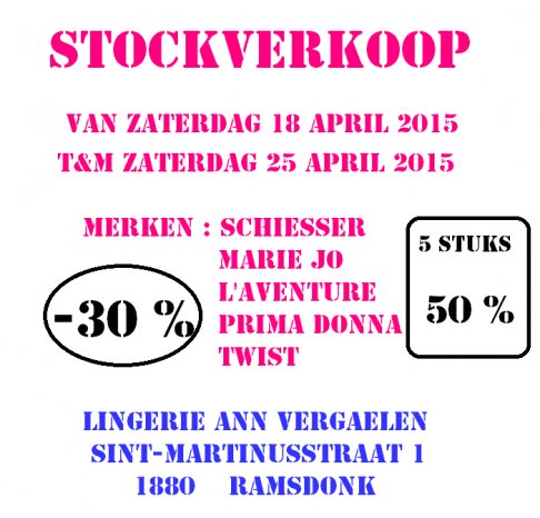 Lingerie stockverkoop