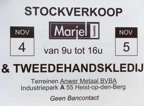 Stockverkoop & Tweedehandskledij Marjel boetiek