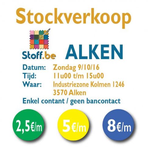 Stockverkoop Stoffen Stoff.be