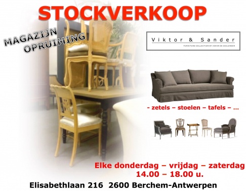 Stockverkoop - magazijnopruiming 2018 Viktor & Sander Furniture Collection