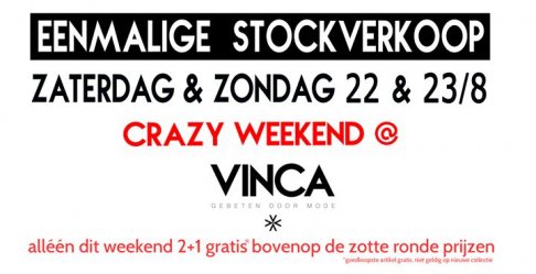 Eenmalige stockverkoop Vinca jeansstore