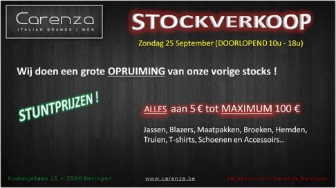 Crazy Stockverkoop Carenza!