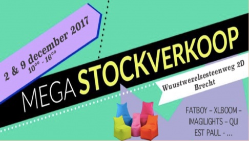 MEGA Stockverkoop zitzakken, verlichting, ...