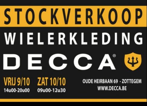 Stockverkoop wielerkleding Decca