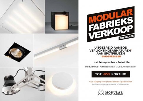 Fabrieksverkoop verlichting Modular