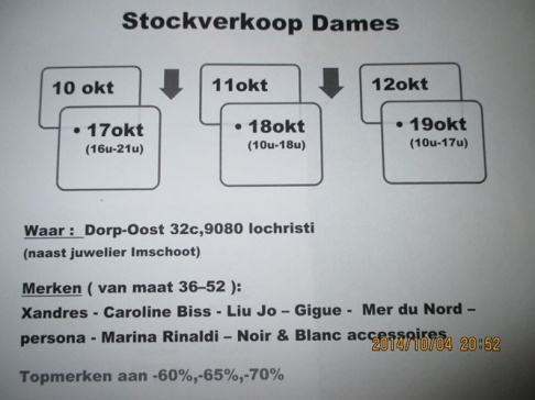 Stockverkoop Dameskleding