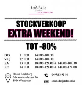 Sois Belle stockverkoop (verlengd)