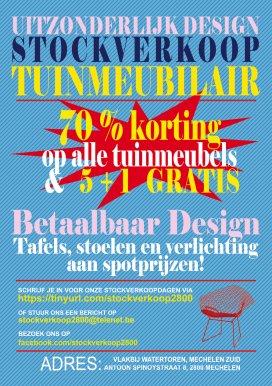 Design stockverkoop tuinmeubels