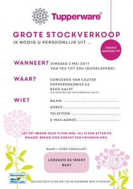 Grote Tupperware Stockverkoop tot -50%