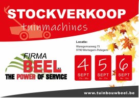 Stockverkoop tuinmachines