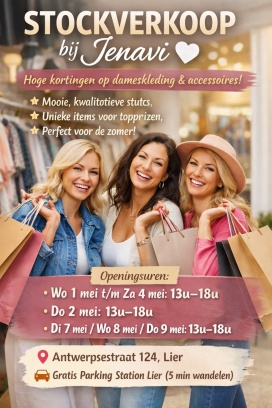Zomerstockverkoop  bij Jenavi