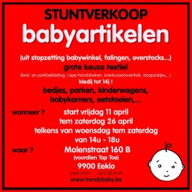 Stuntverkoop babyartikelen