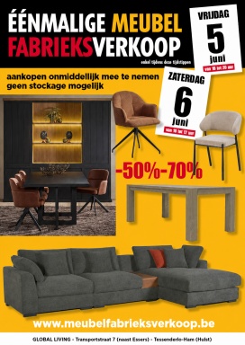 Meubel stockverkoop: Tafels, stoelen, kasten, vitrinekasten, dressoirs, eetkamers enz . tot -70%
