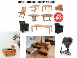 STOCKVERKOOP WILRIJK / TUIN- EN BINNENMEUBELEN, BBQ'S, ... TOT -80% !!!!