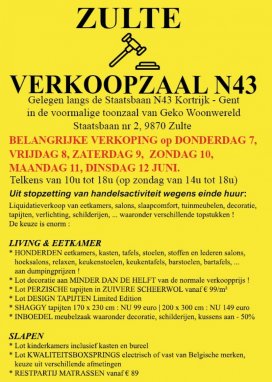 verkoopzaal N43 - liquidatieverkoop