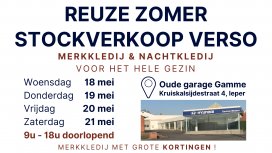 Reuze zomerstockverkoop merk-&nachtkledij VERSO IEPER