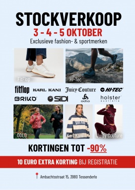 Stockverkoop Outlet Brands | 3,4 & 5 Oktober 2026 | Tessenderlo