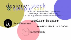 Stockverkoop Jonge Designers Marylène Madou - Liane Castermans - Atelier Bossier - Kuyckxmeers