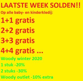 LAATSTE WEEK SOLDEN!! 1+1 gratis, 2+2 gratis, 3+3 gratis, 4+4 gratis, ...