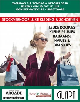 Stockverkoop luxe kleding en schoenen