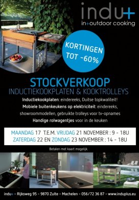 STOCKVERKOOP mobiele buitenkeukens & inductiekookplaten