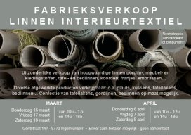 Fabrieksverkoop Linnen Interieurtextiel - April 2017