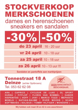 Stockverkoop merkschoenen