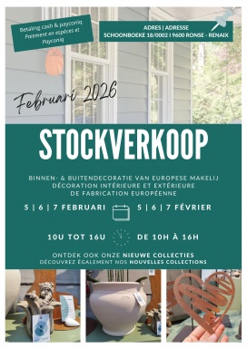 Binnen- & buitendecoratie van Europese makelij | Einde reeksen, stopzetting gamma & showroommodellen aan extra korting | Februari editie