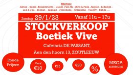 Boetiek Vive stockverkoop