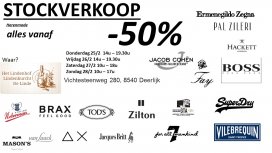 Stockverkoop exclusieve Herenmode