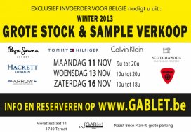 Winter 2013 - Grote stock & sample sale