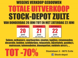Totale uitverkoop Stock-Depot Zulte