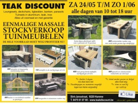 TUINMEUBEL LEEGVERKOOP 3000m2 stock Loungesets, tuintafels, stoelen banken, ...