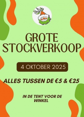 Grote stockverkoop Pierrot Outletstore op de braderie op 3 en 4 oktober