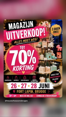 House of Seasons stockverkoop