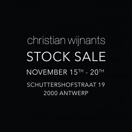 Christian Wijnants Stockverkoop